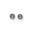 Boucles d'oreilles plaqué or perle grise - (101939)