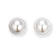 Boucles d'oreilles argent 925/1000e perles d'imitations blanches 8mm (0,40 g) 