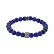 Bracelet avec boules en Lapis Lazuli avec 2 éléments en Acier (3180180L) - Homme