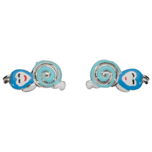 Boucles d'oreilles argent et émail - Enfant