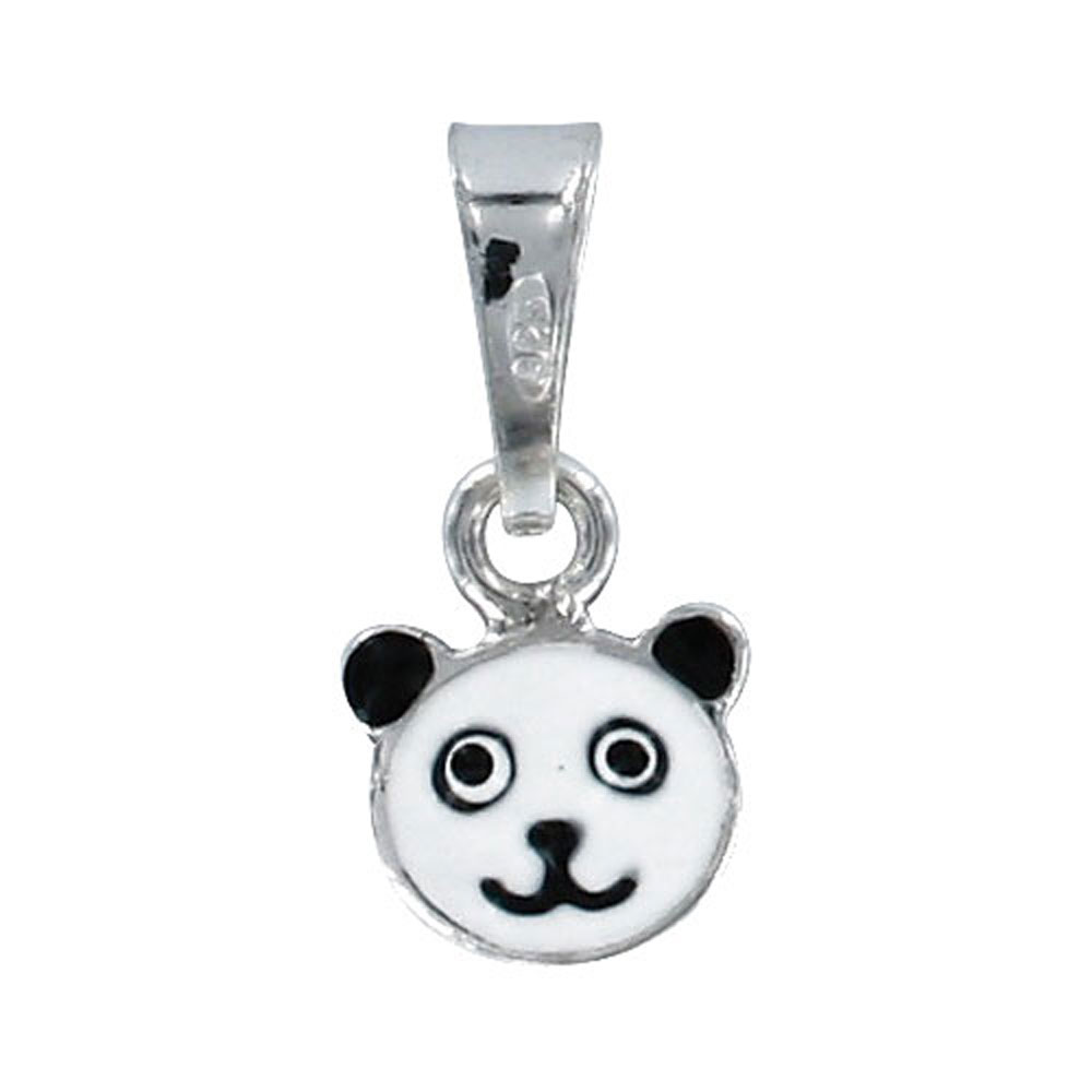 Pendentif émail argent 925/1000 rhodié - Blanc- Enfant