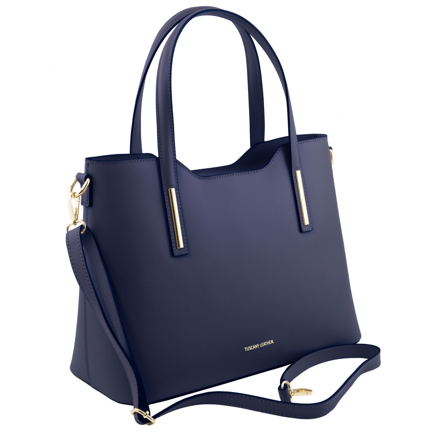 Olimpia - Sac cabas en cuir - Bleu foncé (TL141412)