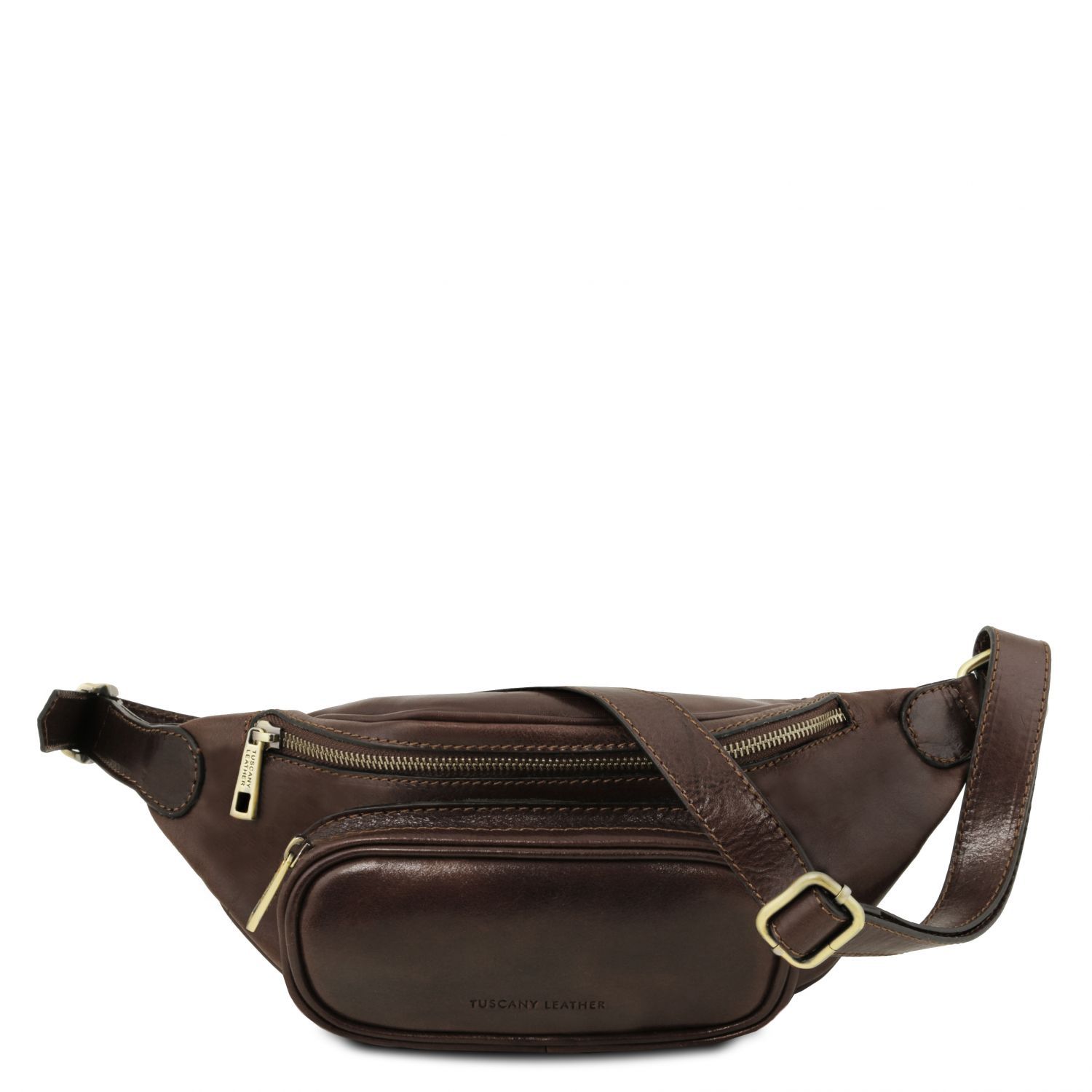 Sac banane en cuir - Marron foncé (TL141797)