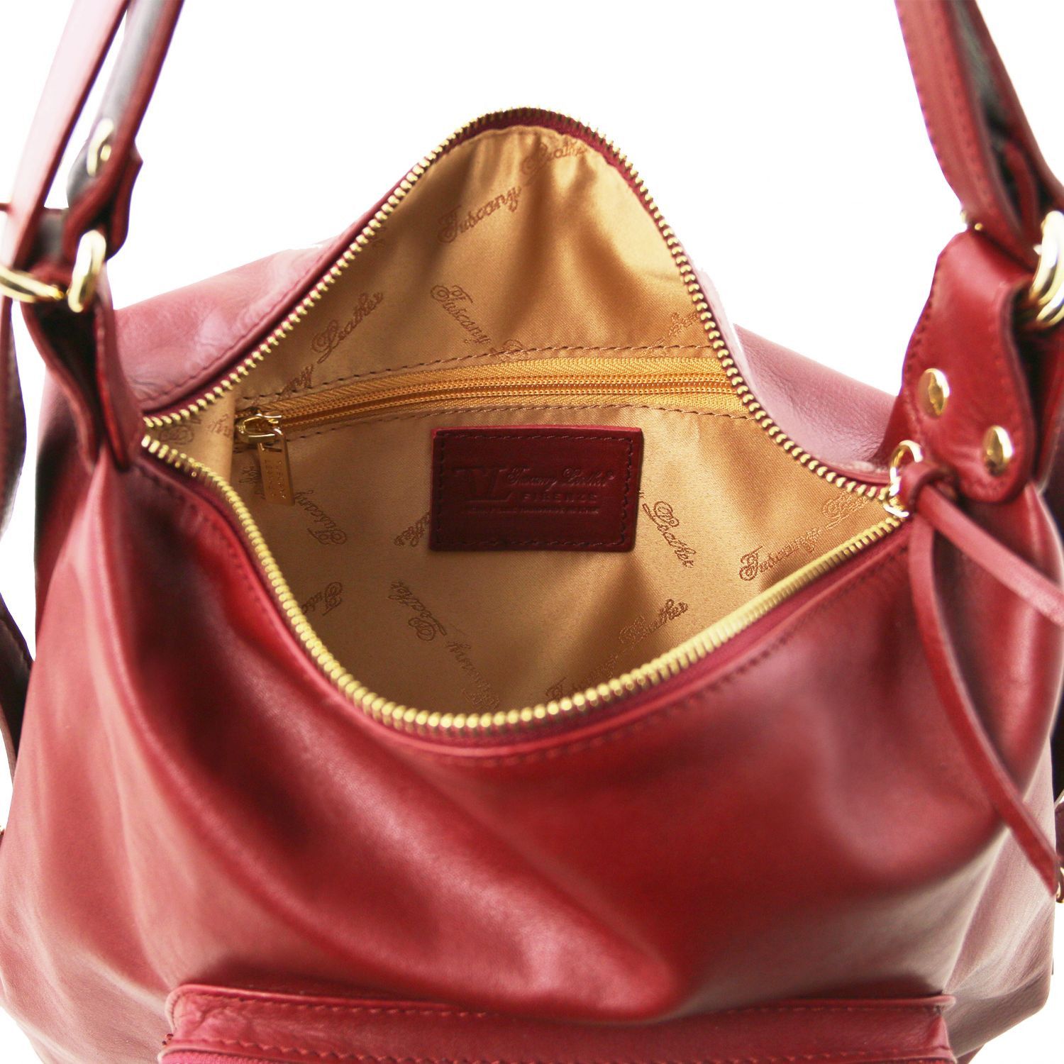 TL Bag - Sac en cuir convertible en sac à dos - Rouge (TL141535)