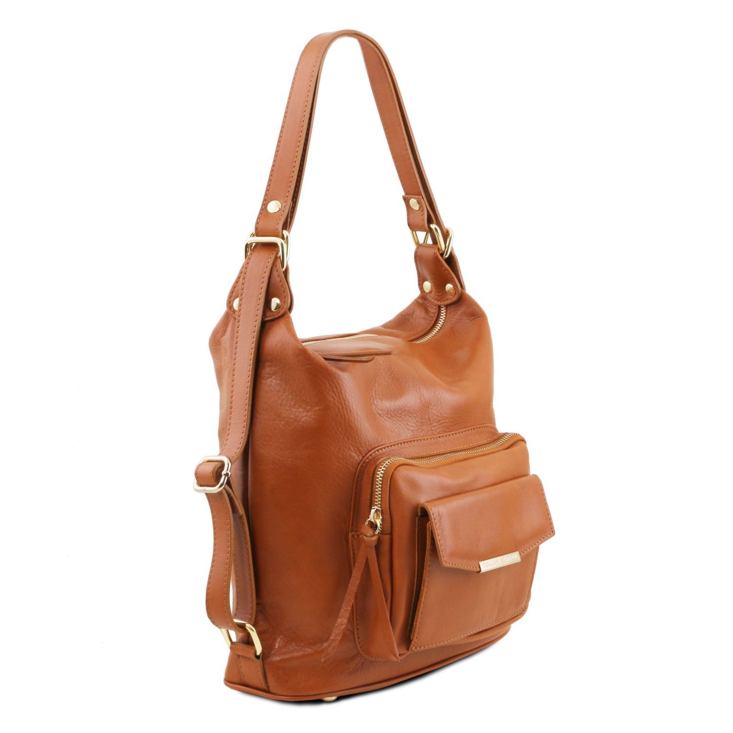 TL Bag - Sac en cuir convertible en sac à dos - Rouge (TL141535)