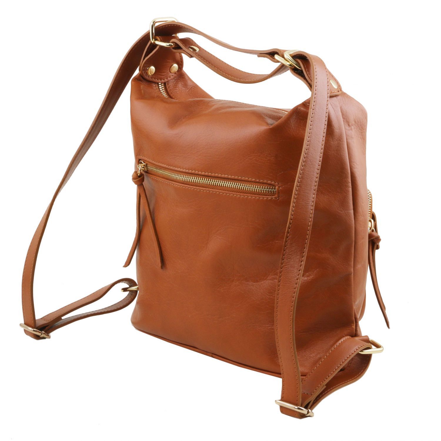 TL Bag - Sac en cuir convertible en sac à dos - Rouge (TL141535)