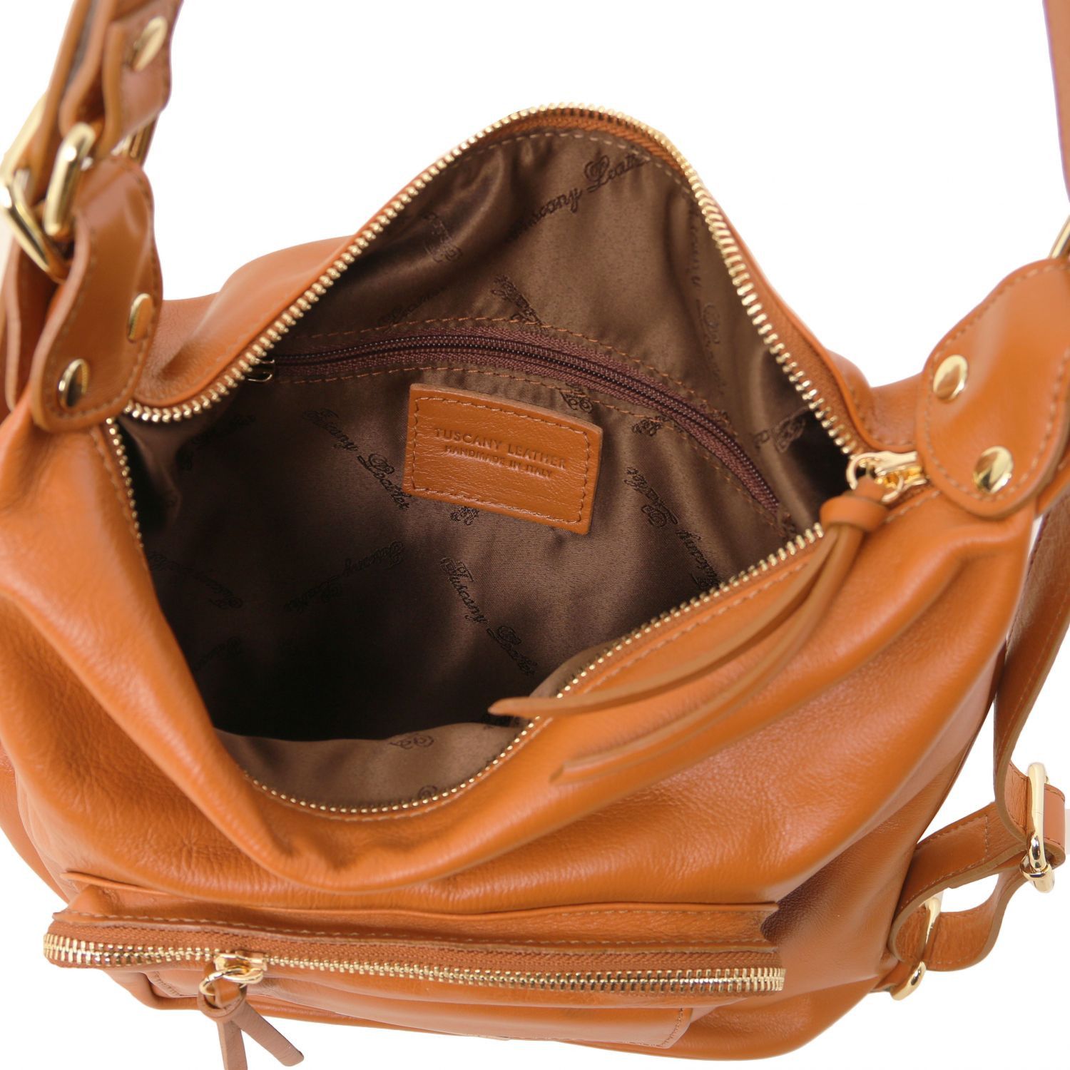 TL Bag - Sac en cuir convertible en sac à dos - Cognac (TL141535)