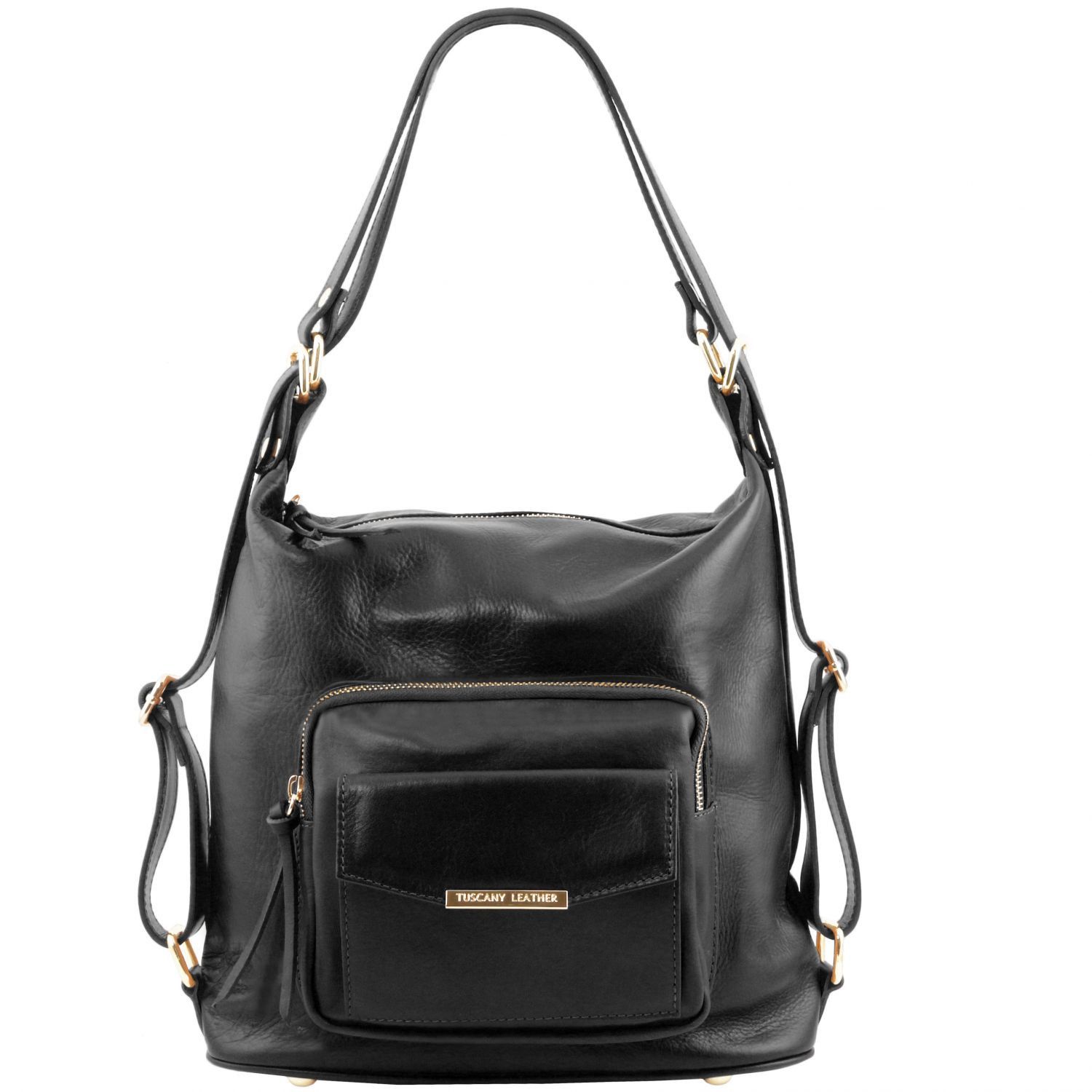 TL Bag - Sac en cuir convertible en sac à dos - Noir (TL141535)