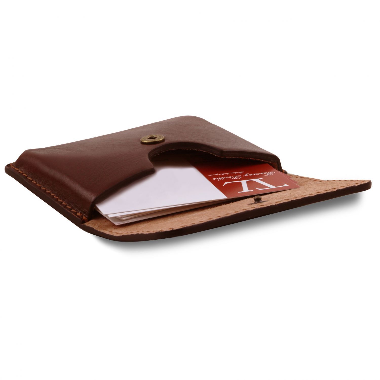 Etui pour cartes de visite en cuir - Miel (TL141378)